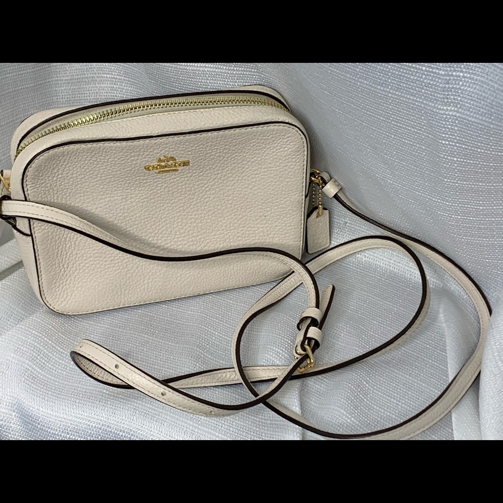 Coach crossbody camera bag chalk color